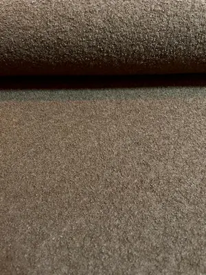 Hochwertiger Walkstoff in Olivegrün aus 100% Schurwolle, dichte und windabweisende gefilzte Wollstruktur für Outdoor-Bekleidung.