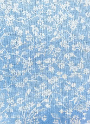 Baumwolle mit Blumenmuster hellblau Baumwolle mit Blumenmuster hellblau