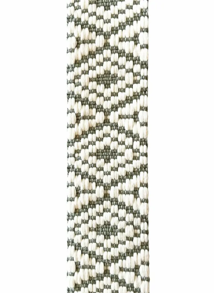 Gurtband 38mm grün/creme