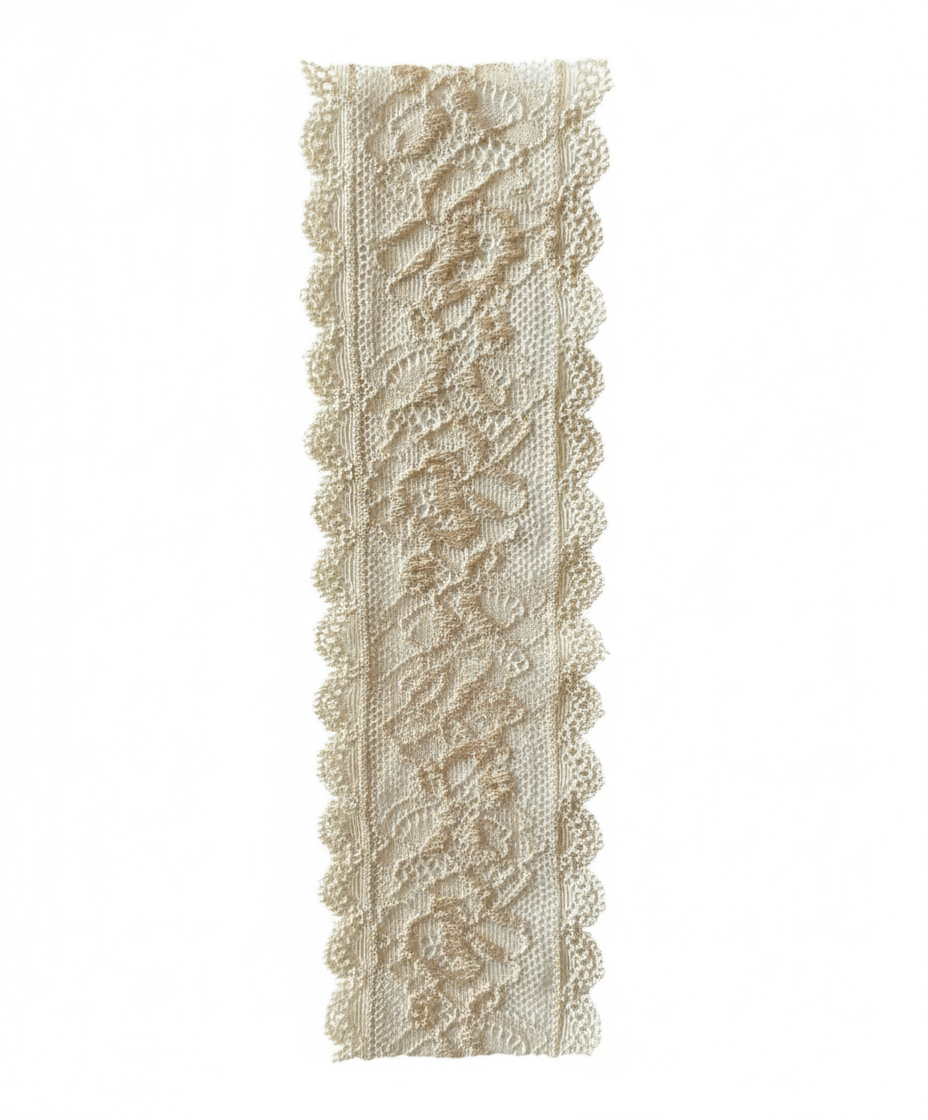 Spitzenband  4cm breit elastisch creme/beige