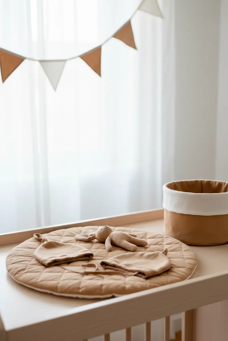 Klassischer Popeline Stoff aus Baumwolle in Camel-Beige als Meterware
