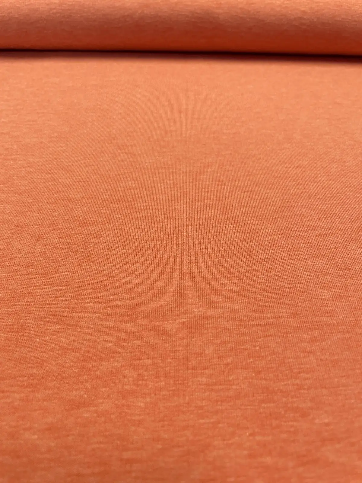 French Terry (Sommersweat) uni orange meliert