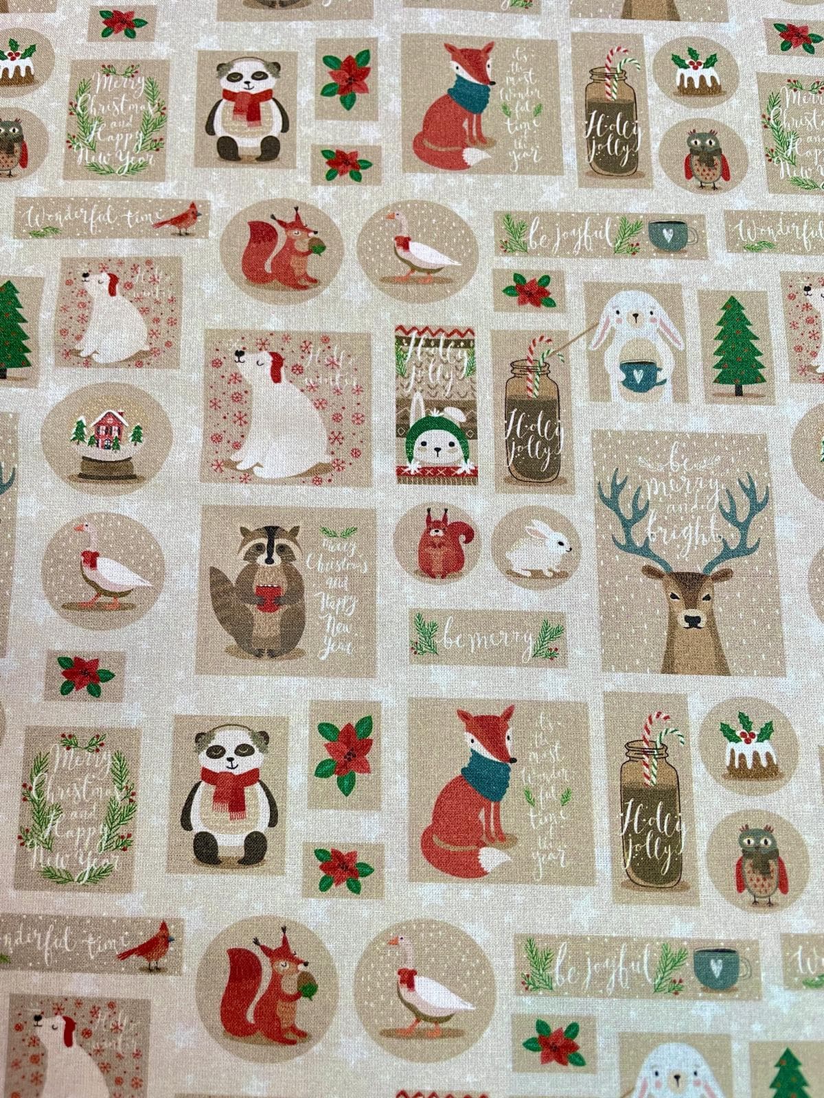 Baumwolle Deko Weihnachten mit Tiermotiven Baumwolle Deko Weihnachten mit Tiermotiven
