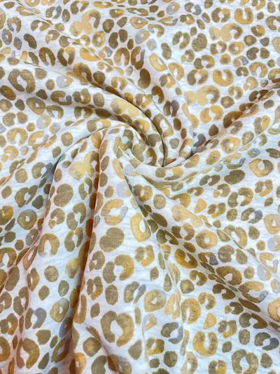 Alpenfleece Leo Print beige / braun / creme