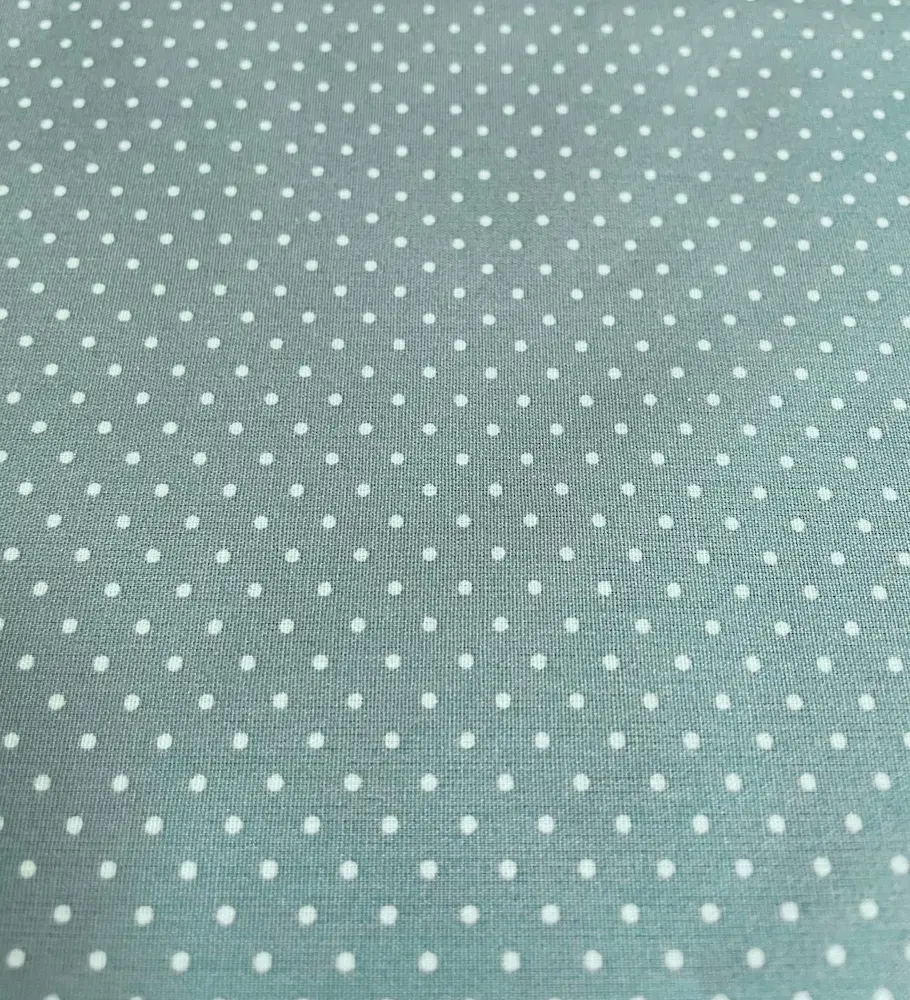 Beschichtete Baumwolle "Mint Pünktchen" mint mit weißen Punkten