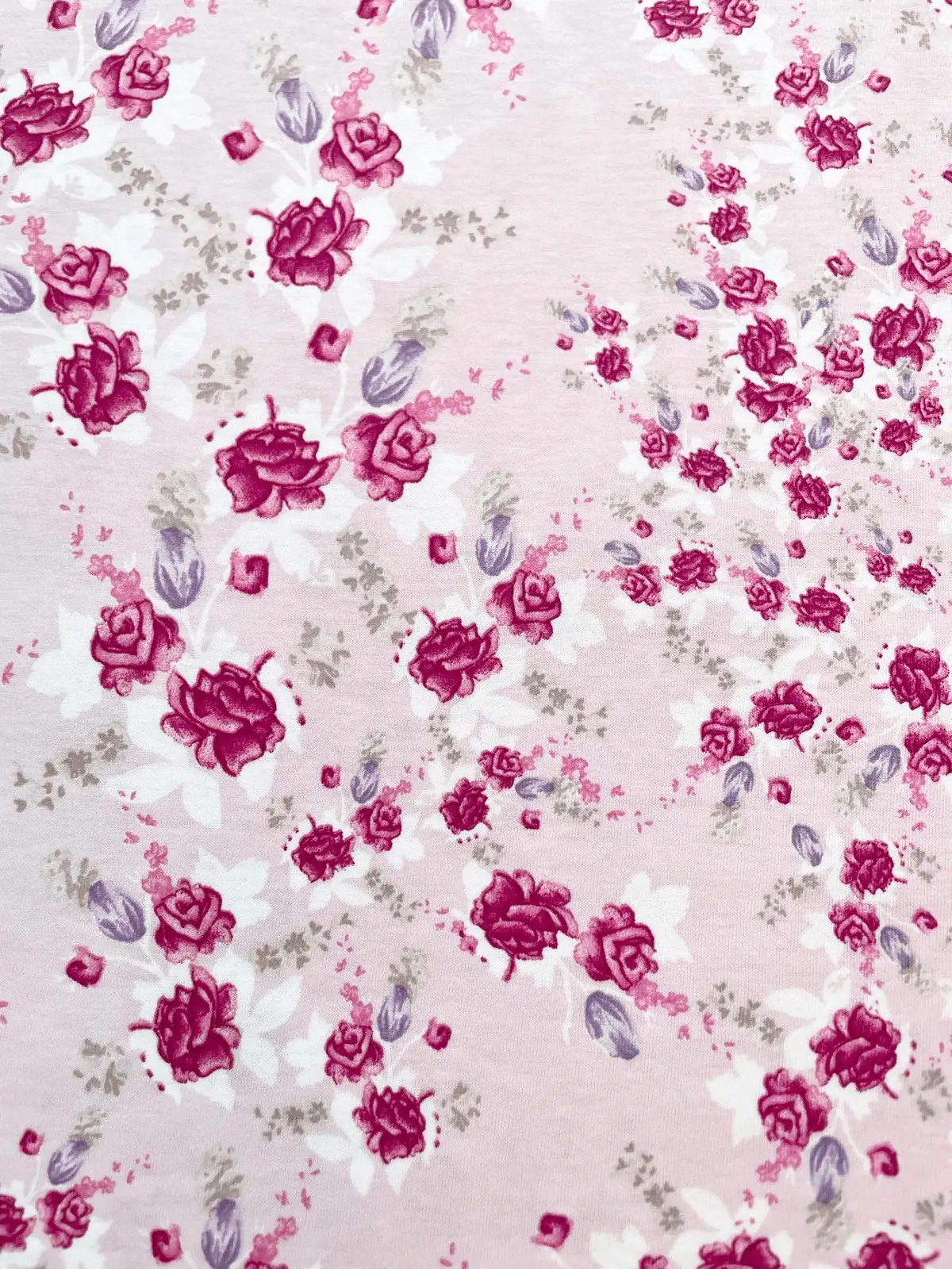 Baumwoll-Jersey "Vintage Roses" mit Rosen rosa Baumwoll-Jersey "Vintage Roses" mit Rosen rosa