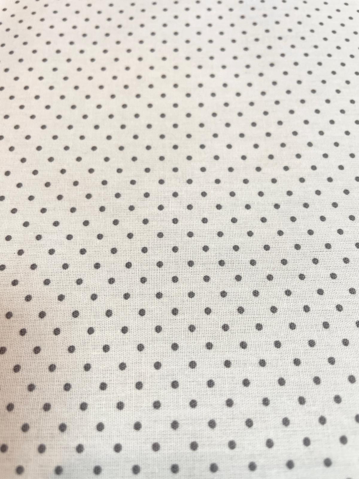 Beschichtete Baumwolle "Granite Dot" creme mit grauen Punkten