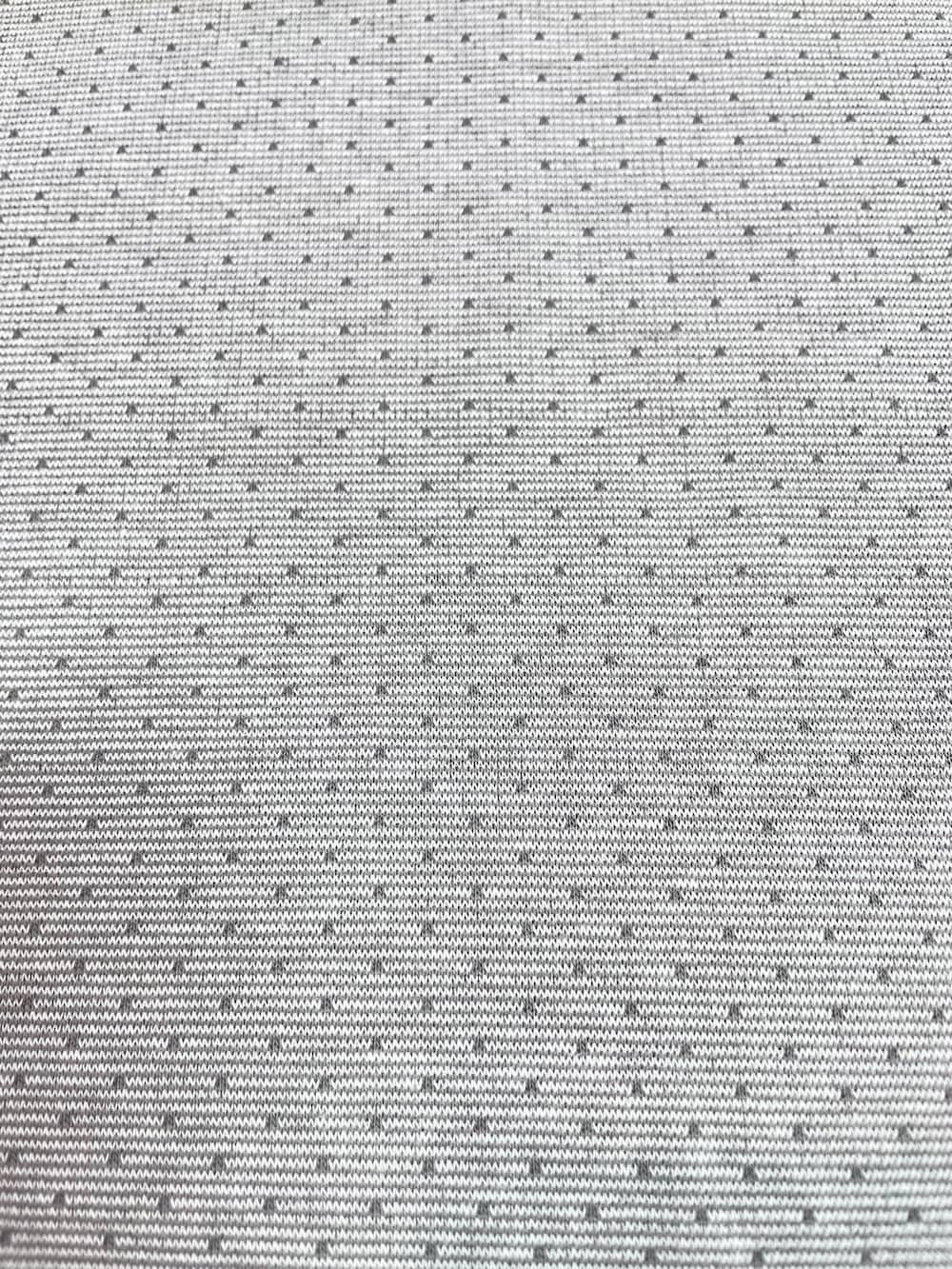Bio Jacquard hellgrau meliert mit grauen Punkten