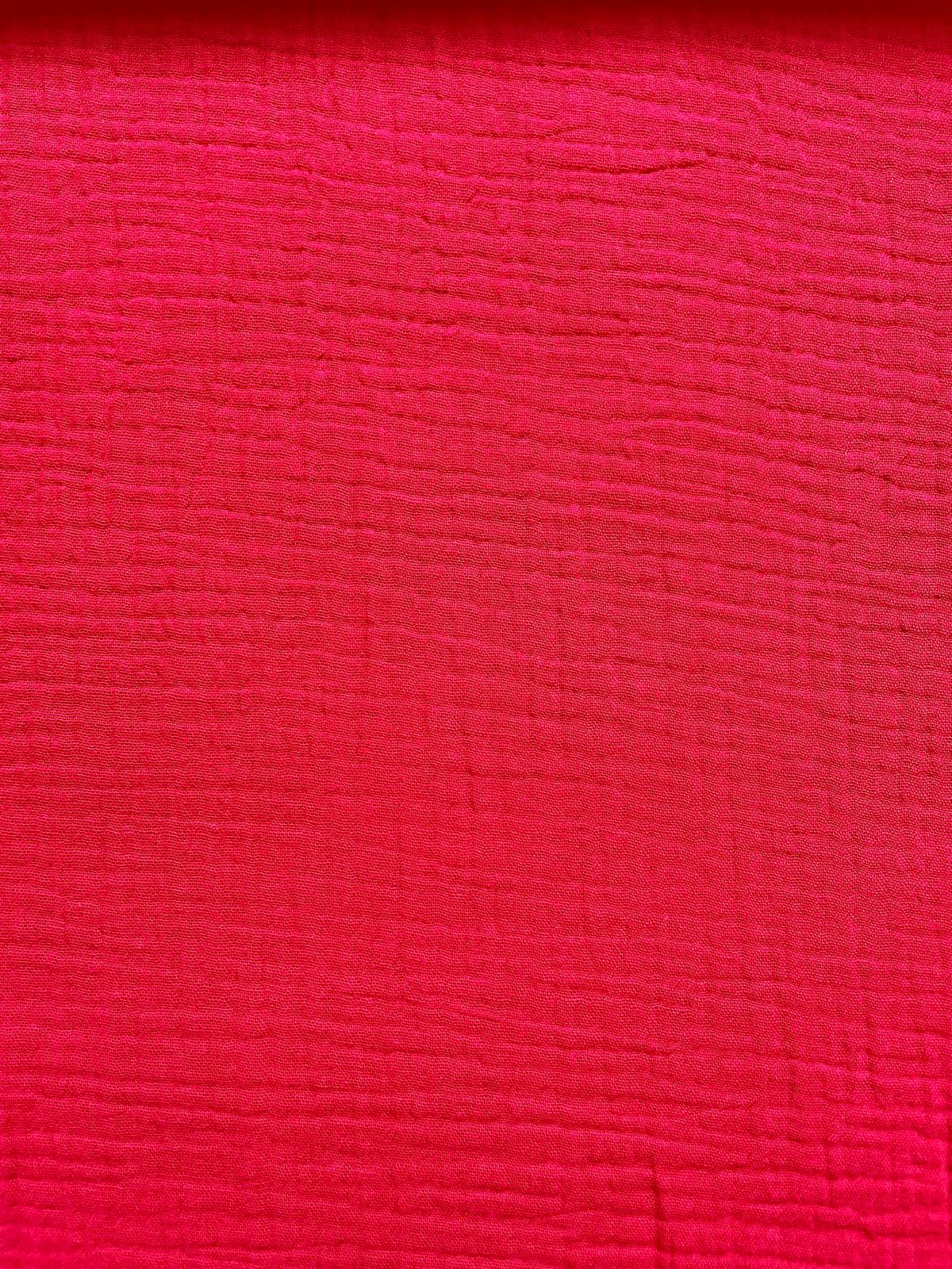 Bio-Musselin Uni-Double Gauze Rot