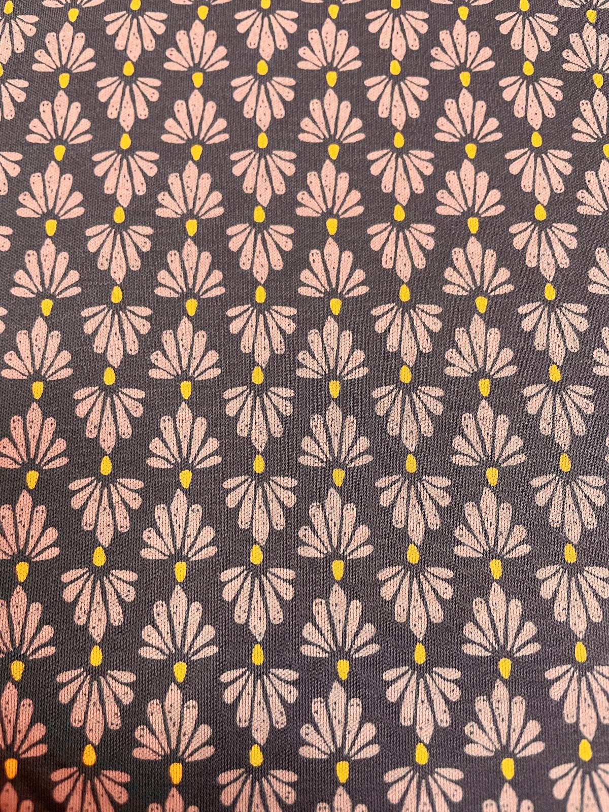 Jersey "Daisy Dots" Blütenmuster altrosa