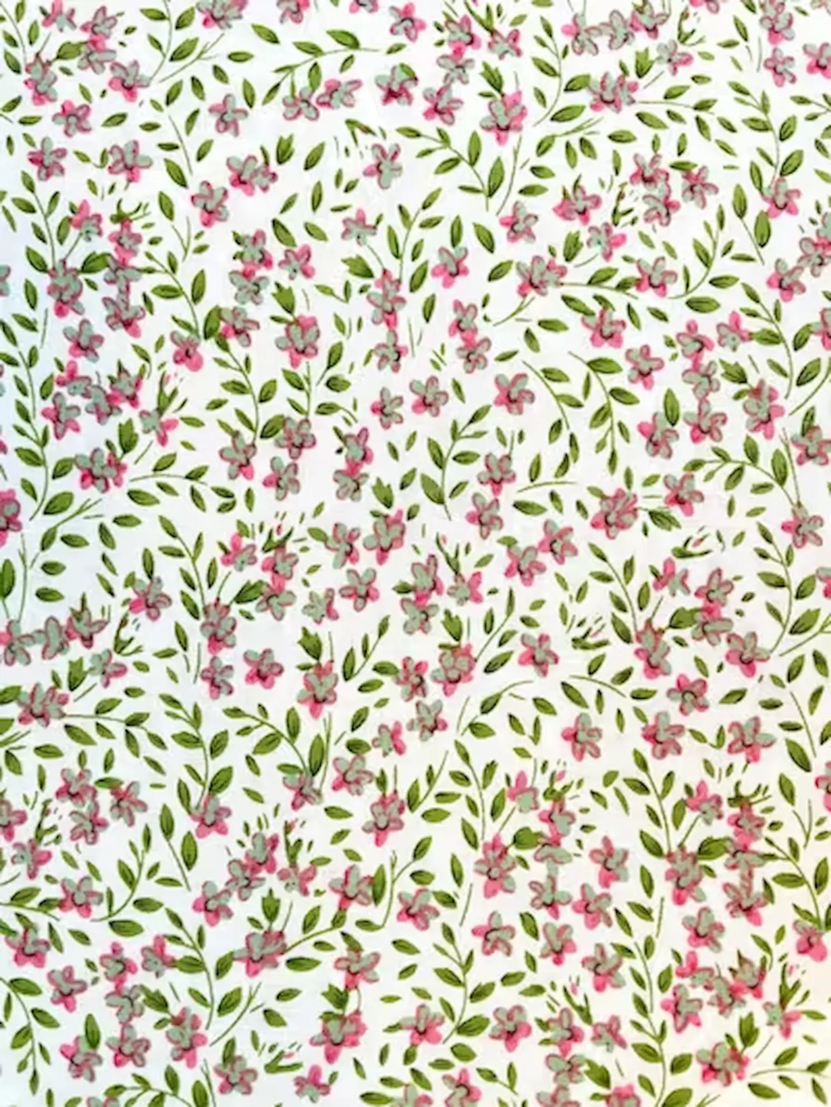 "Flora-Flair: Viskose-Popeline in Blüten-Traum" weiss/grün/rosa "Flora-Flair: Viskose-Popeline in Blüten-Traum" weiss/grün/rosa