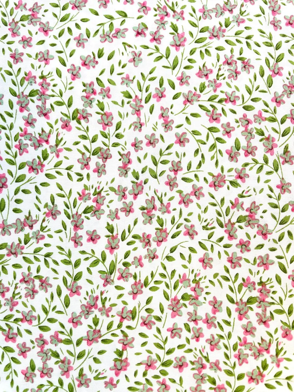 "Flora-Flair: Viskose-Popeline in Blüten-Traum" weiss/grün/rosa "Flora-Flair: Viskose-Popeline in Blüten-Traum" weiss/grün/rosa