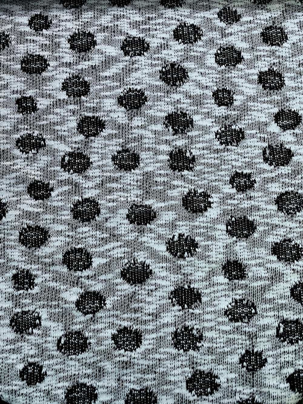 Feinstrick "Heather Dot"  mit Punkten grau melange