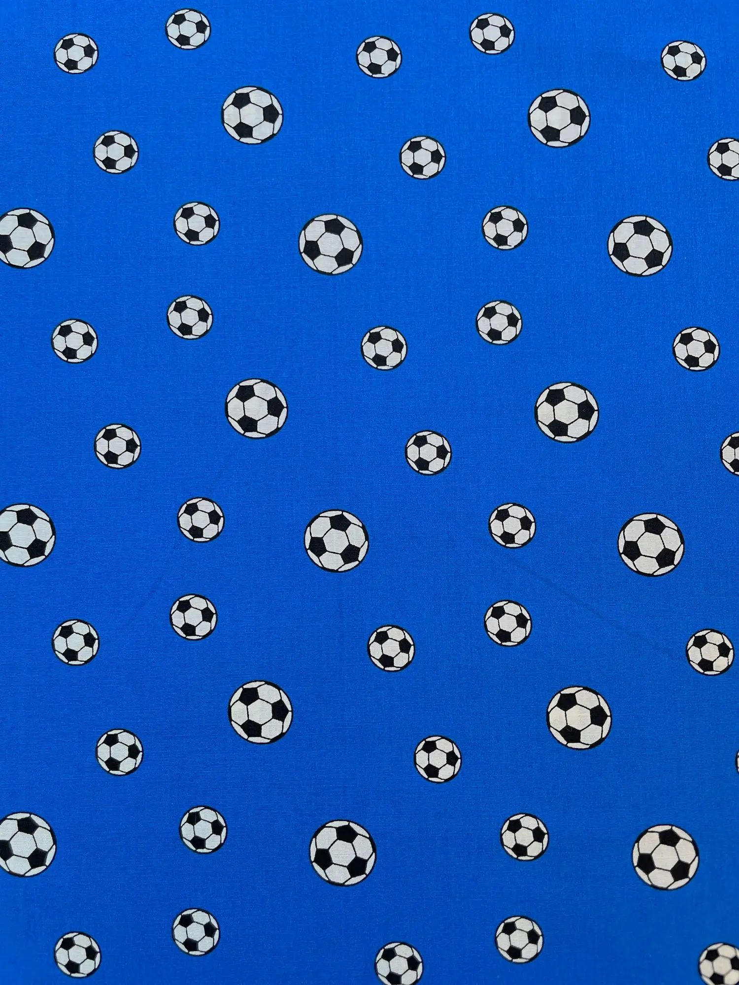 Baumwoll-Webware Fußball – Royalblau Baumwoll-Webware Fußball – Royalblau