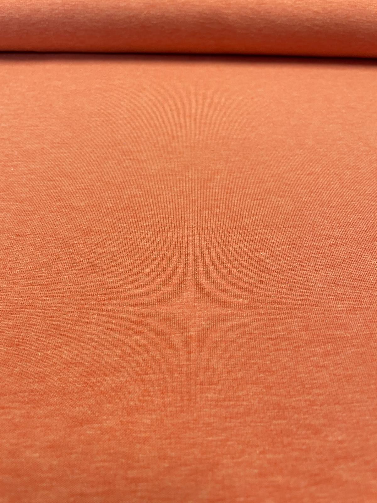 French Terry (Sommersweat) uni orange meliert