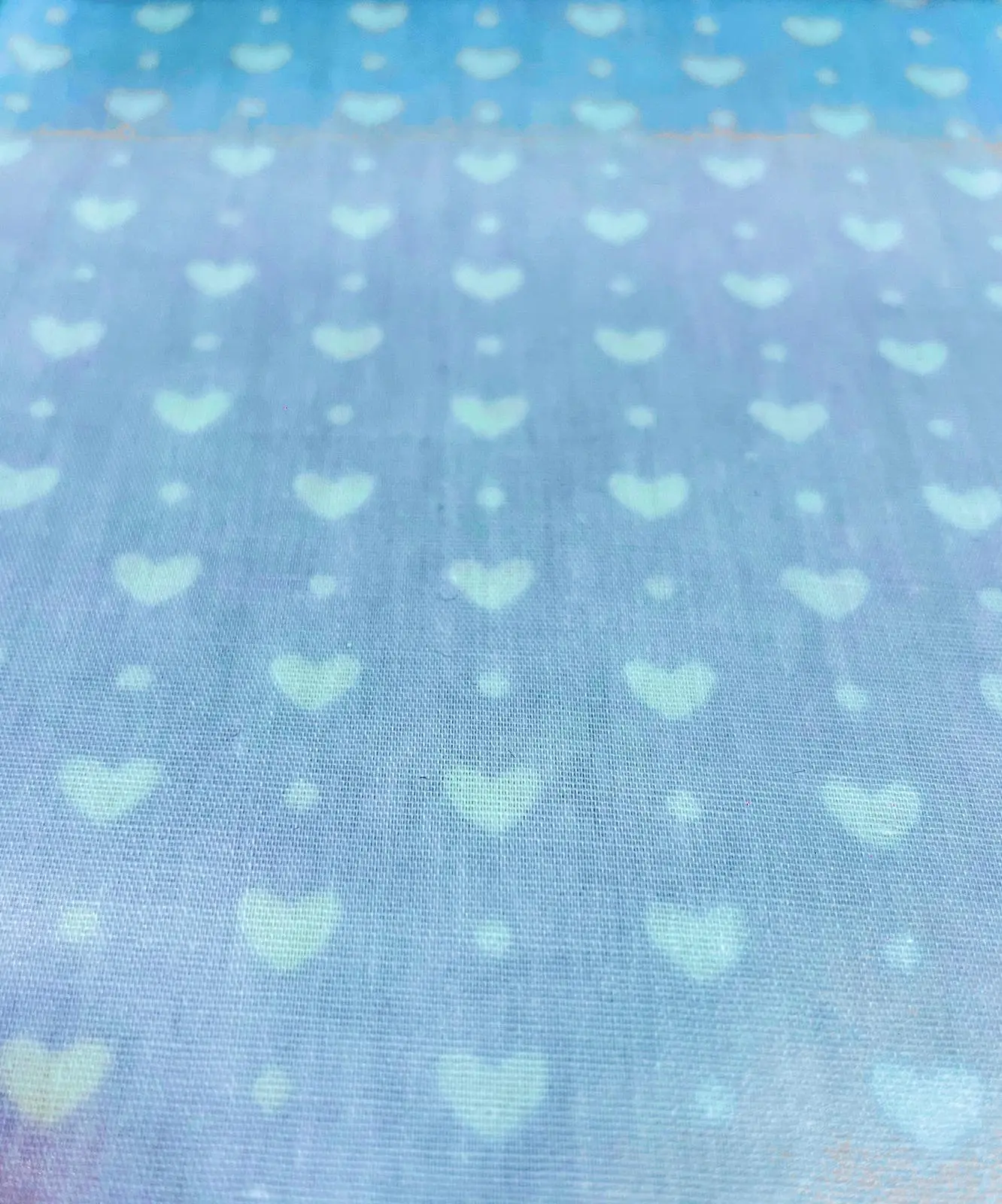 Beschichtete Baumwolle "Himmelsliebe" hellblau mit weißen Herzen Beschichtete Baumwolle "Himmelsliebe" hellblau mit weißen Herzen