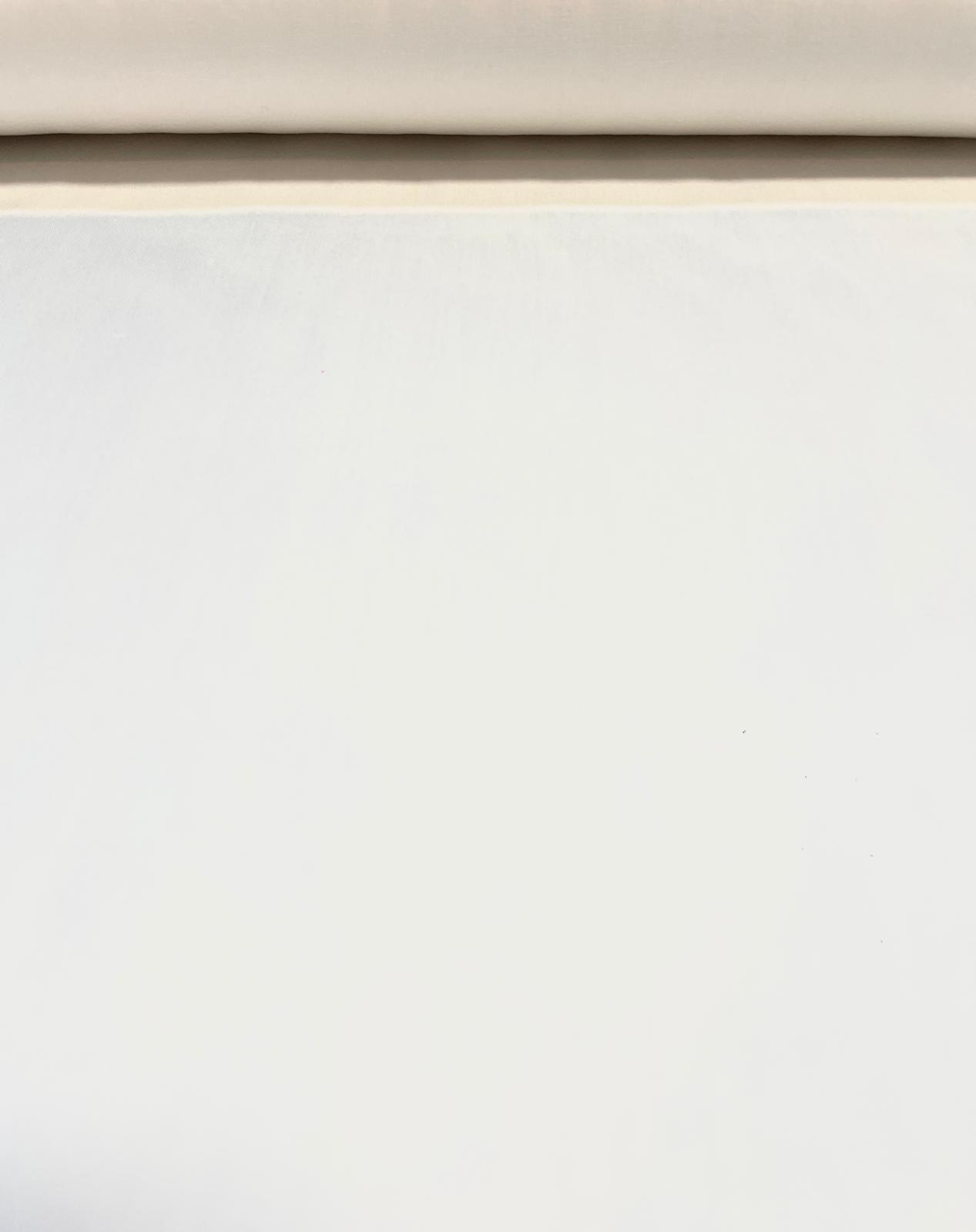 Baumwolle Popeline uni creme/weiss