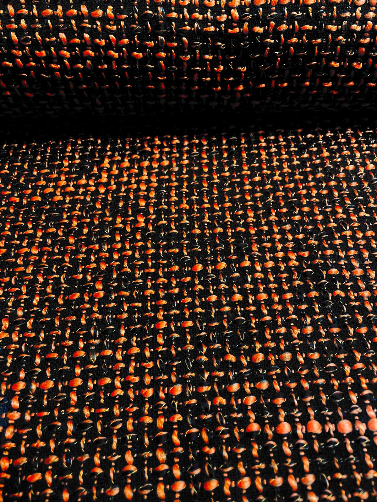 Bouclé Stoff orange