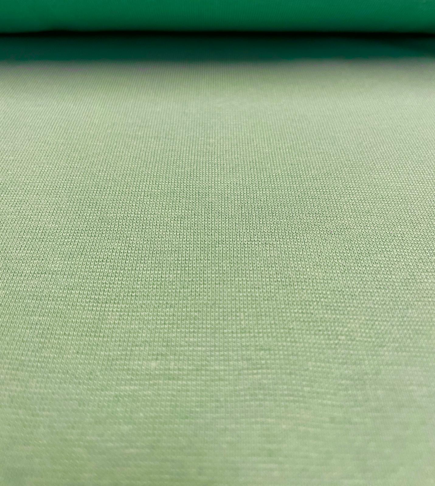 Bündchenstoff glatt uni mittelgrün