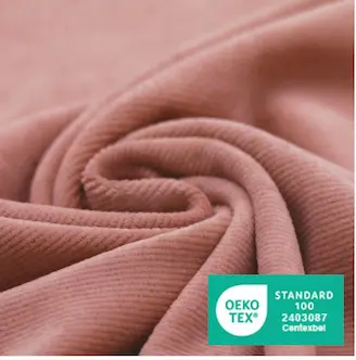 Nicki Cordjersey Stoff schmal rosa