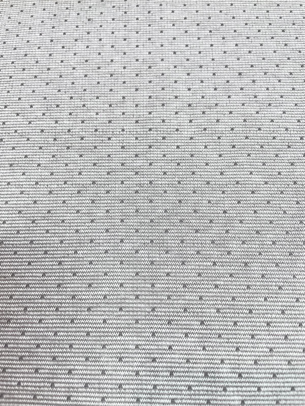 Bio Jacquard hellgrau meliert mit grauen Punkten Bio Jacquard hellgrau meliert mit grauen Punkten