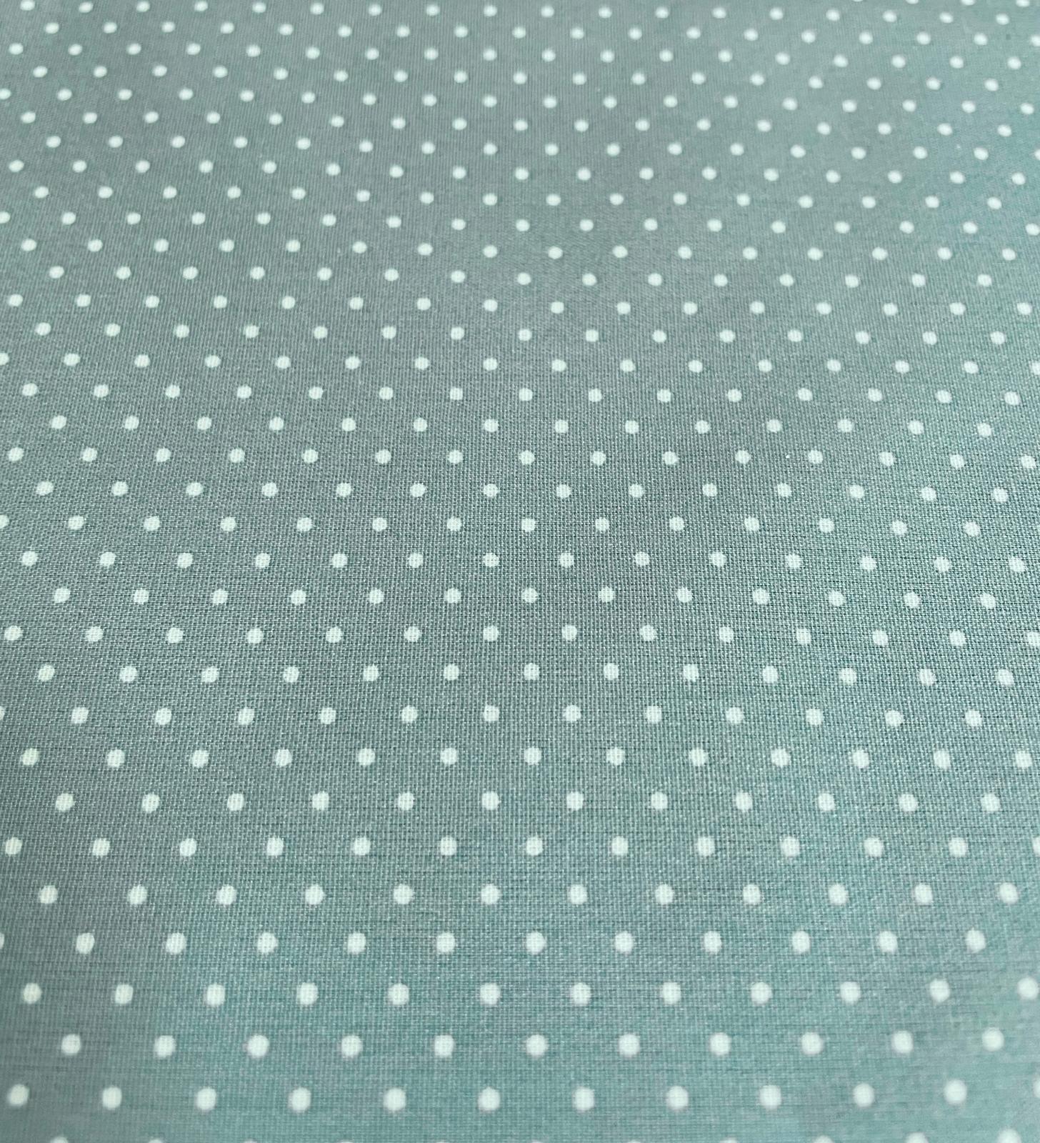 Beschichtete Baumwolle "Mint Pünktchen" mint mit weißen Punkten