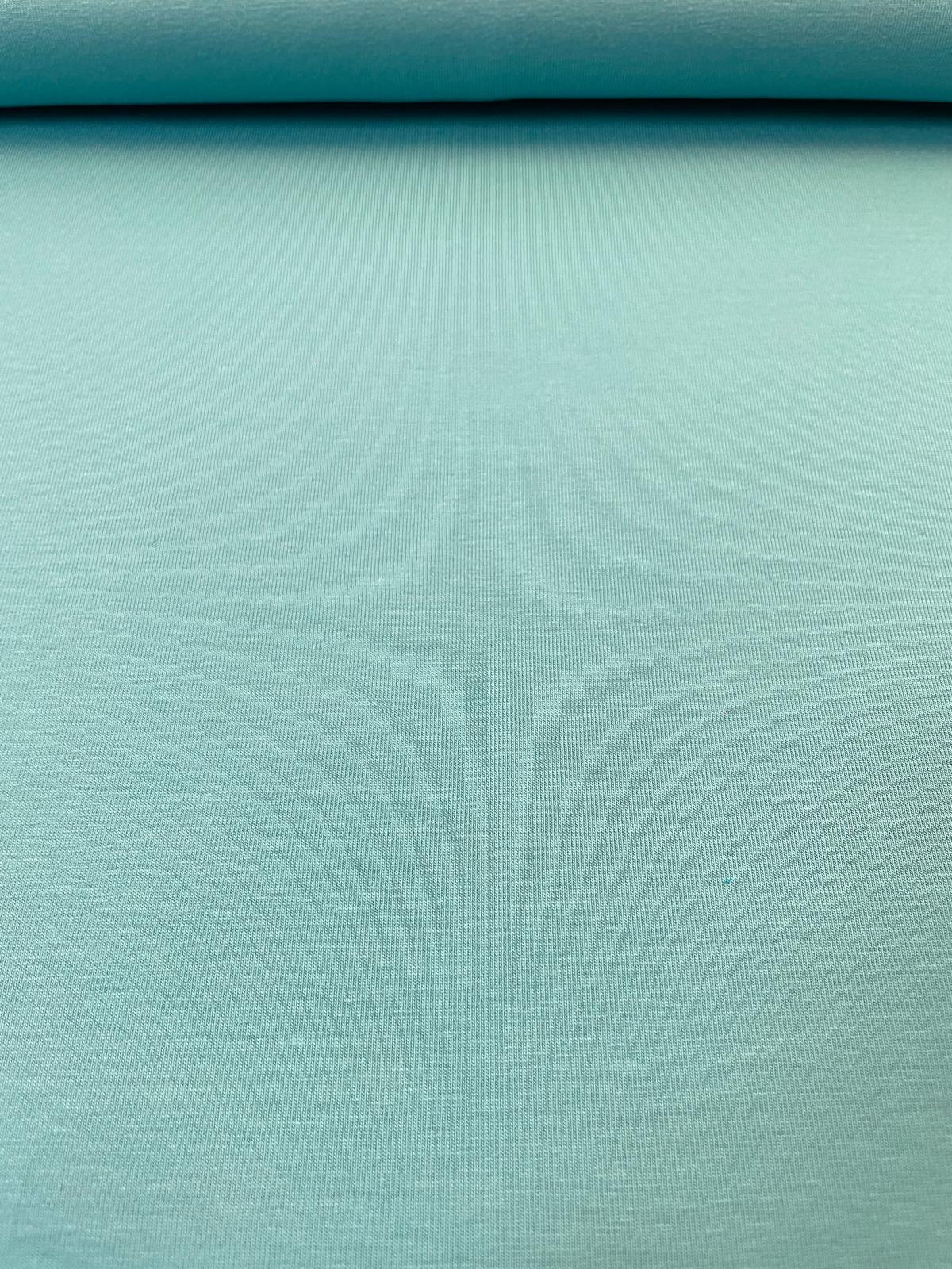 Glatter Baumwoll-Jersey in leuchtendem Türkis, 200g Qualität, 157cm breit für Bekleidung.