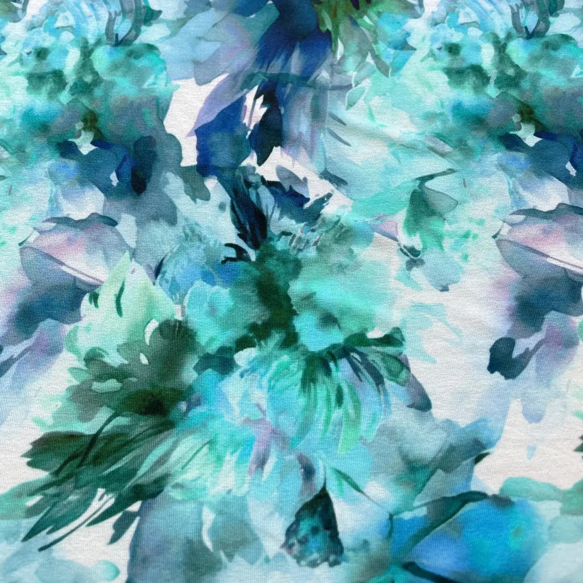 Viskose-Jersey "Ocean Deams" blau/grün/creme
