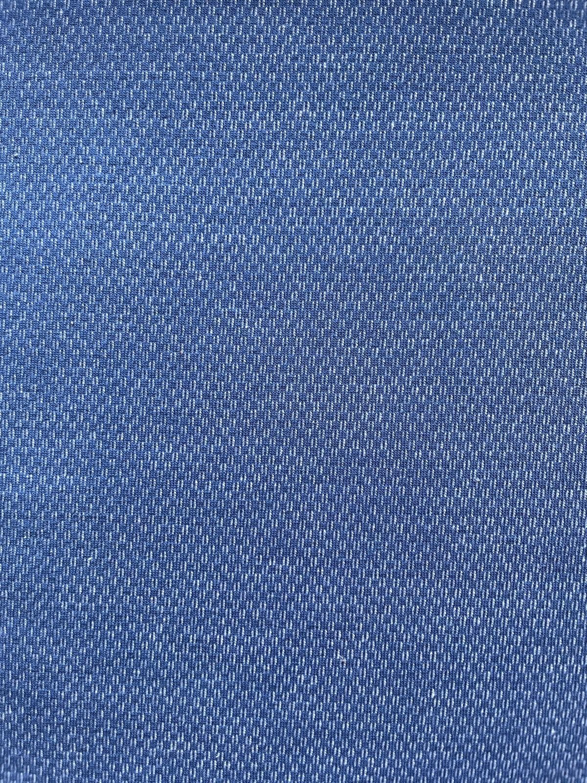Strick- Sweat uni mittelblau meliert angeraut Strick- Sweat uni mittelblau meliert angeraut