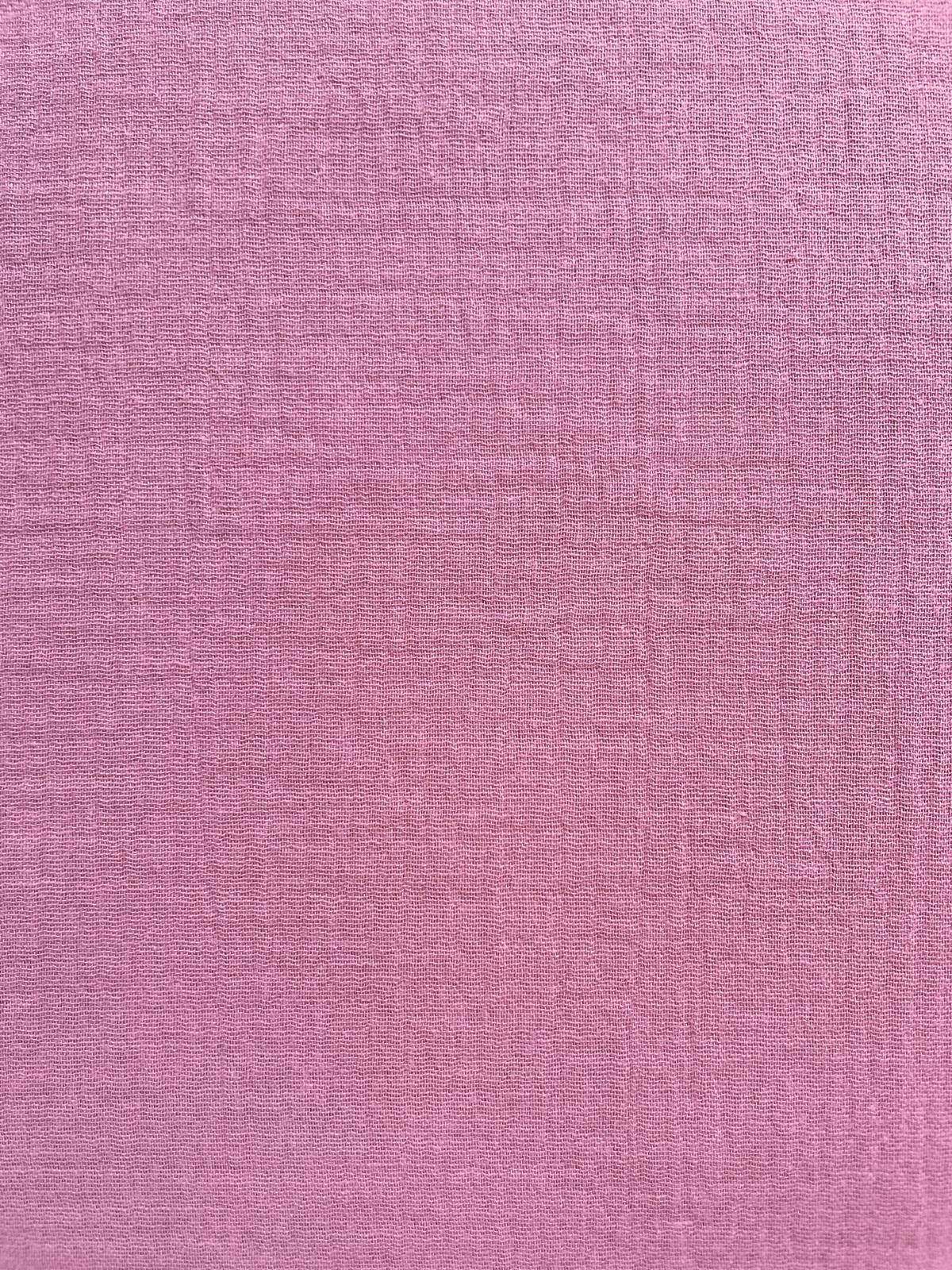 Weicher Uni Musselin Stoff in Beere/Altrosa, 135g/m², ideal für Babykleidung und Halstücher.