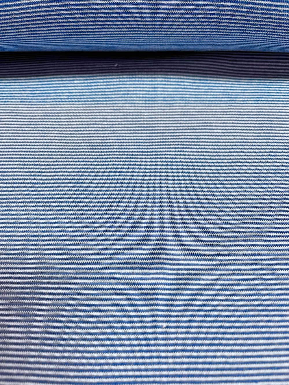Bündchen schmal gestreift mittelblau/hellblau Bündchen schmal gestreift mittelblau/hellblau