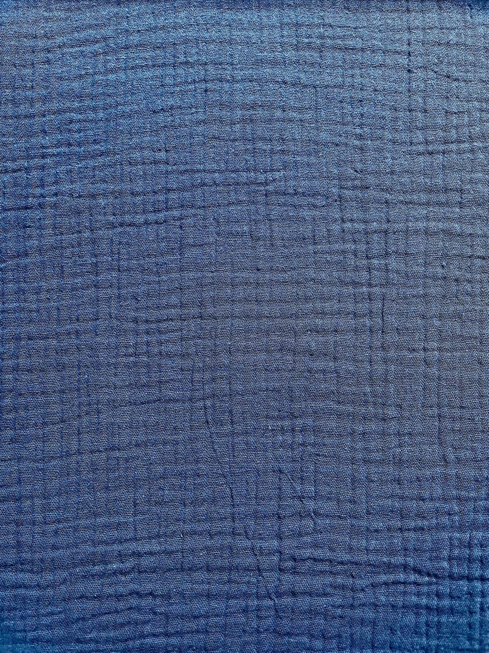 Bio-Musselin Uni-Double Gauze Mittelblau /Jeansblau Bio-Musselin Uni-Double Gauze Mittelblau /Jeansblau