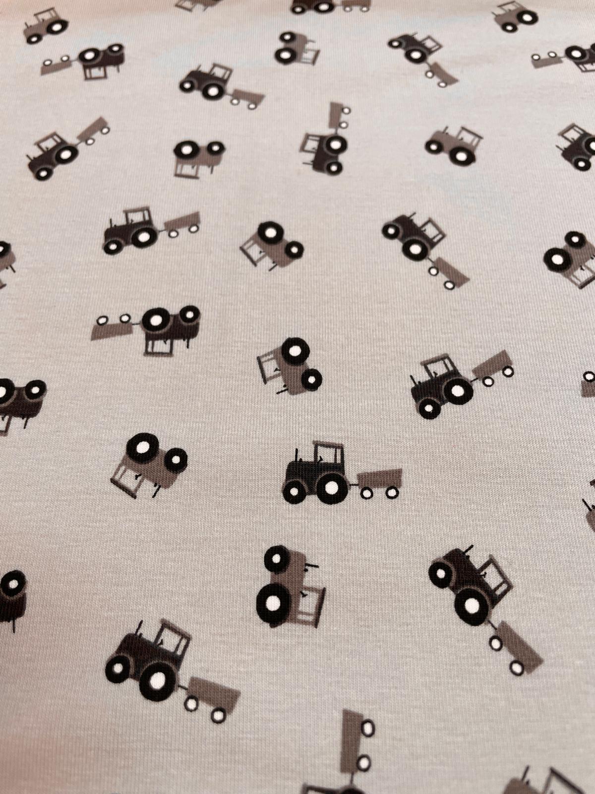 Jersey "Bauernhof Acker" beige mit Traktor