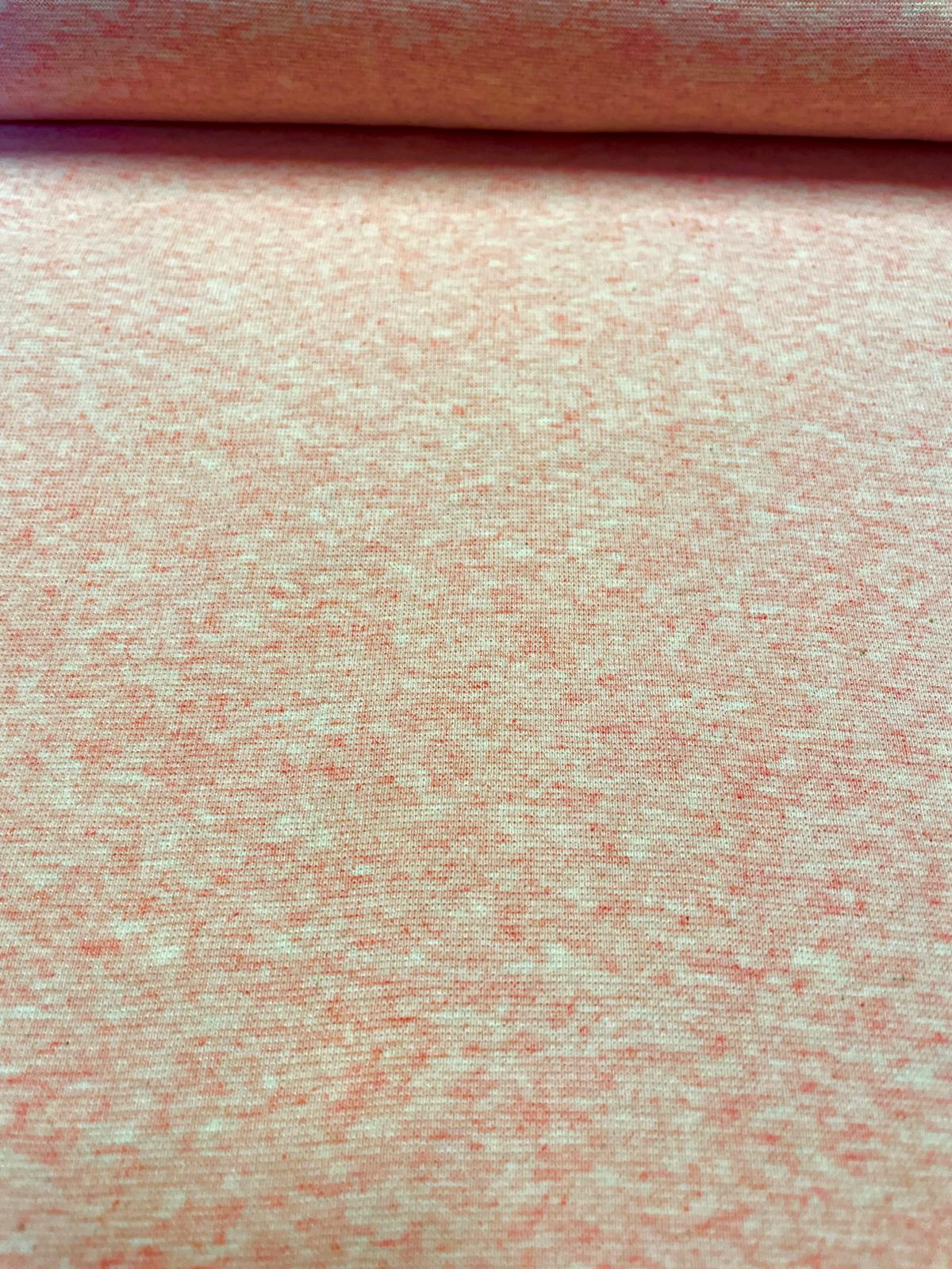 Bündchenstoff  apricot/lachsrosa  meliert