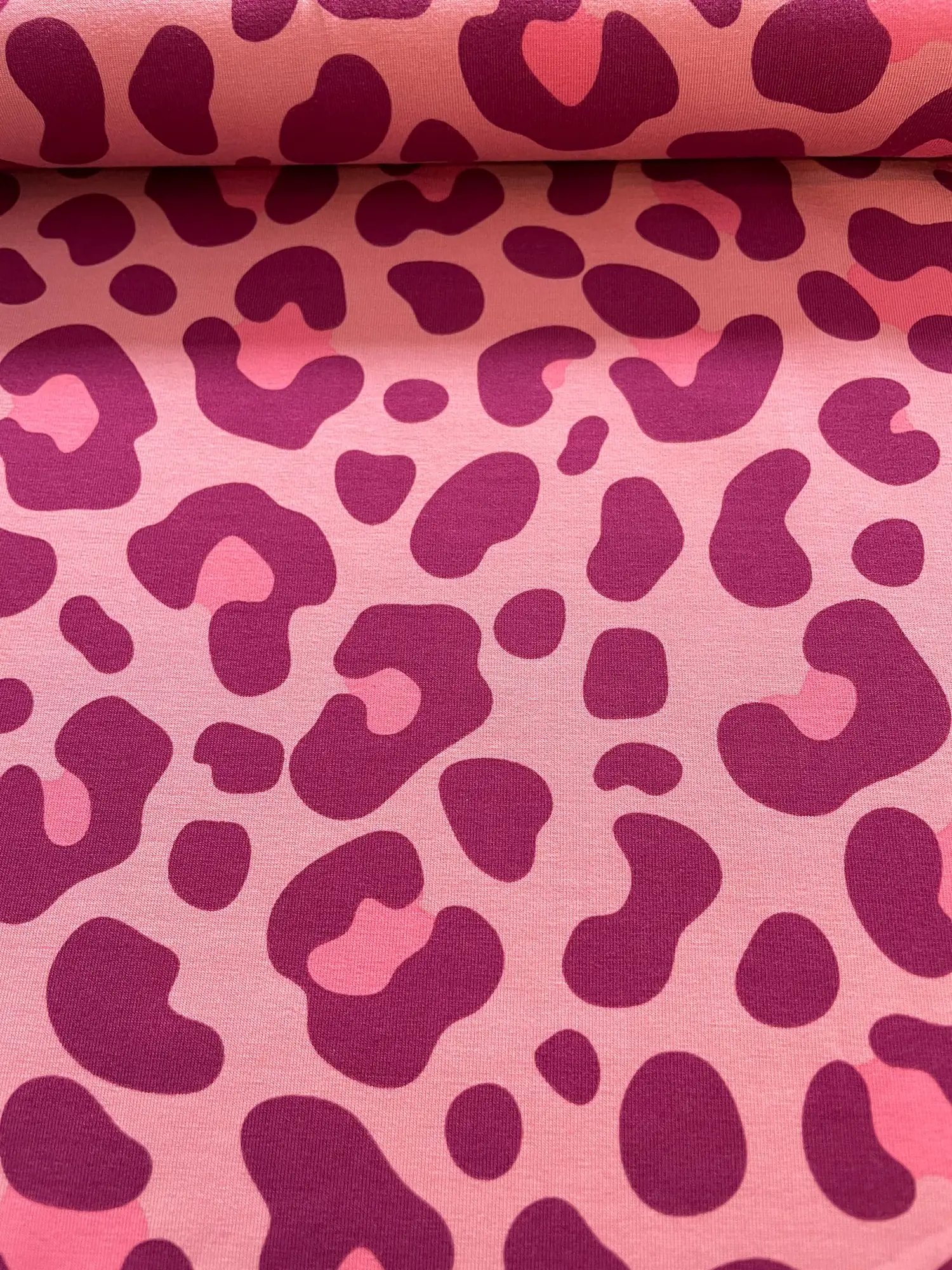 Baumwoll-Jersey "Pink Leo Dream" animal print