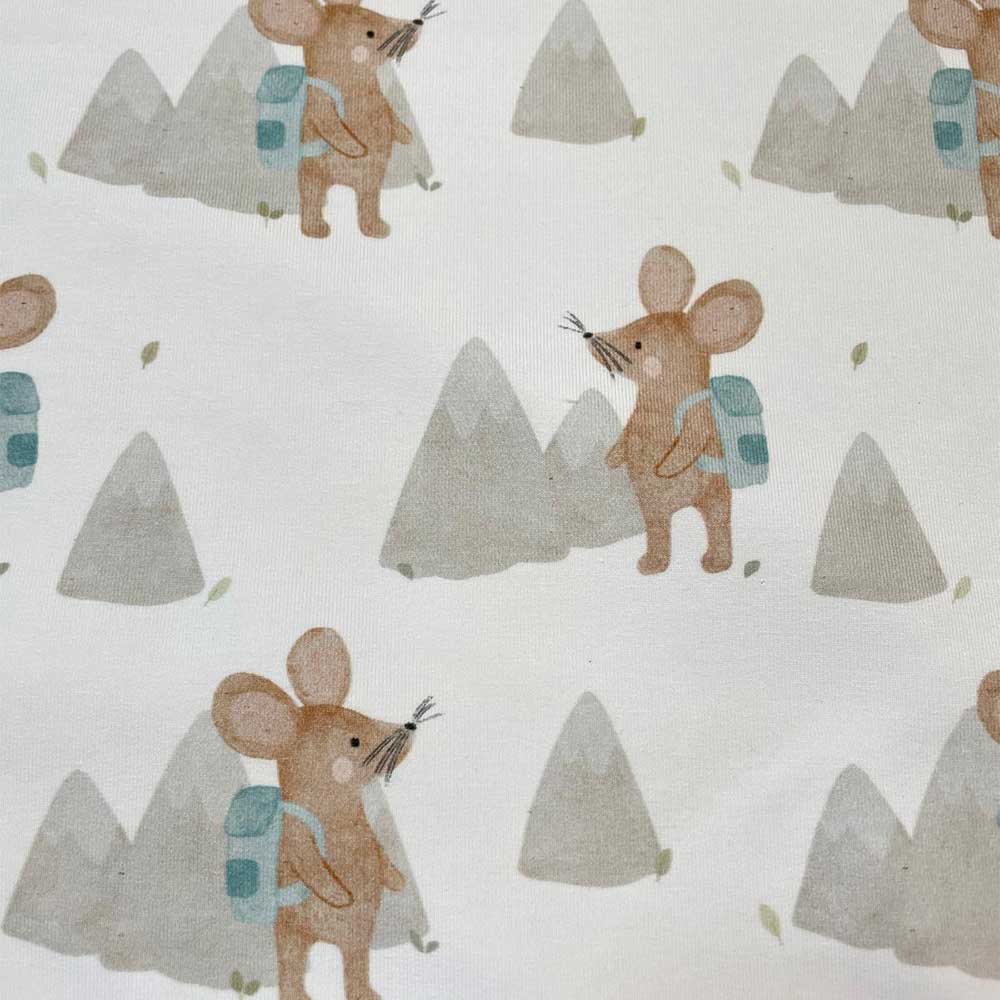 Bio French Terry mit kleinen Mäusen