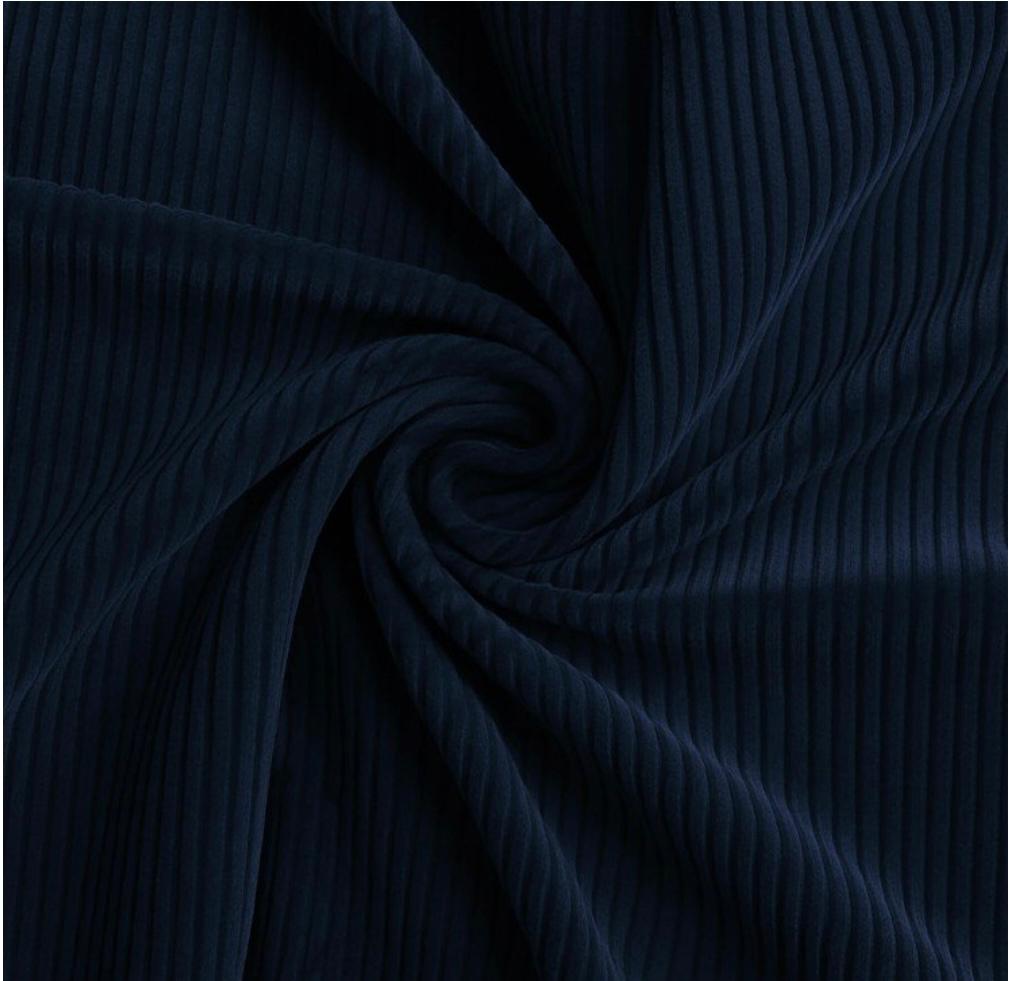 Breitcord Stoff Stretch marine uni