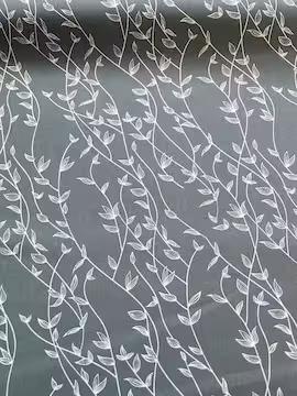 Baumwoll-Webware "Filigrane Ranken" schiefergrau