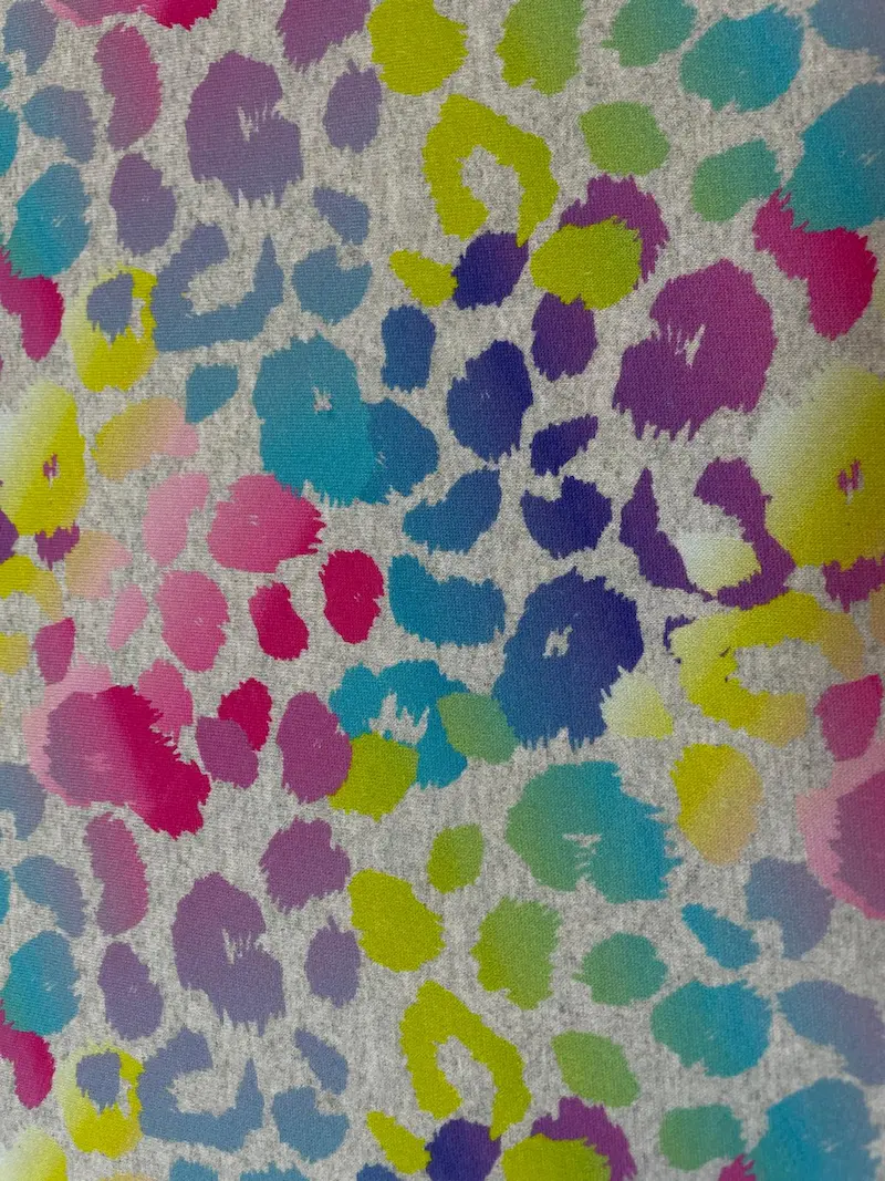 Alpenfleece "Leopard Rainbow"