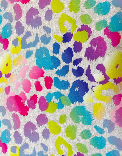 Alpenfleece "Leopard Rainbow"