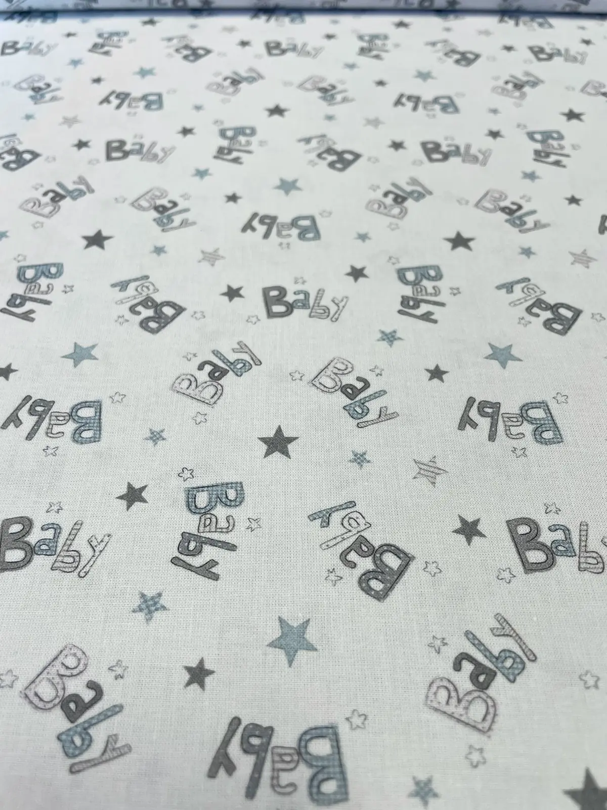 Baumwollstoff " Mini & Me " mit Baby-Print Baumwollstoff " Mini & Me " mit Baby-Print