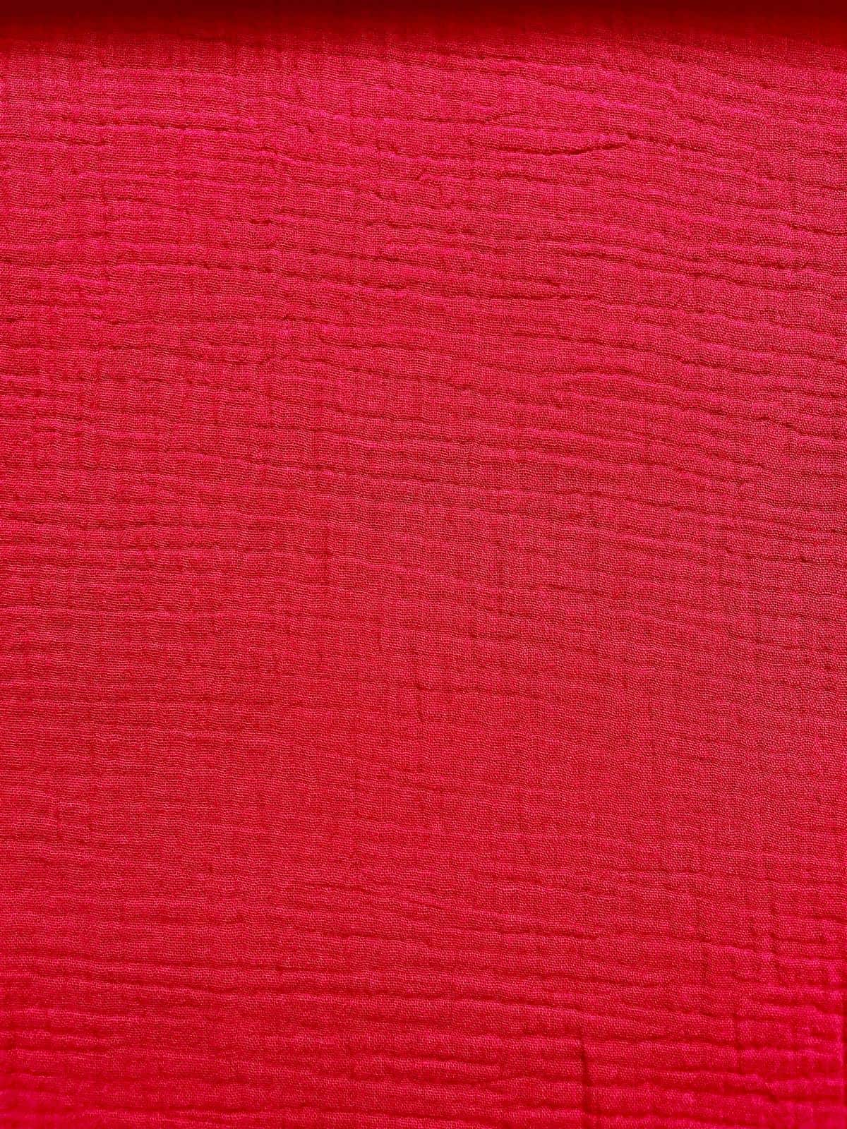 Bio-Musselin Uni-Double Gauze Rot