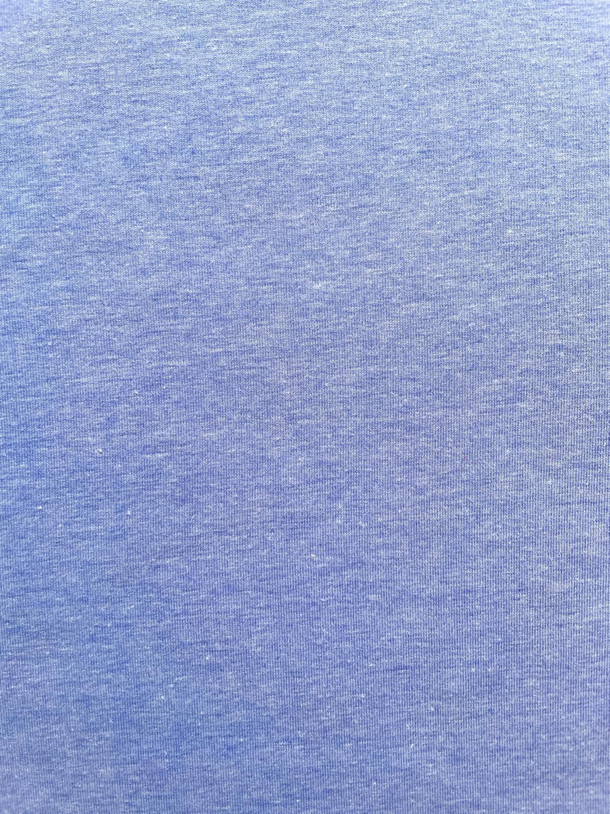 Feiner Jersey Melange Stoff in Blau als Meterware für Kleidung – Stoffpfau