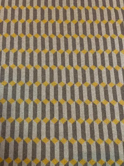 Recycled Jacquard beige/braun/senf geometrisch