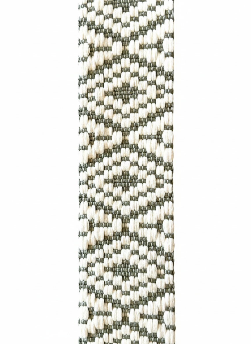 Gurtband 38mm grün/creme