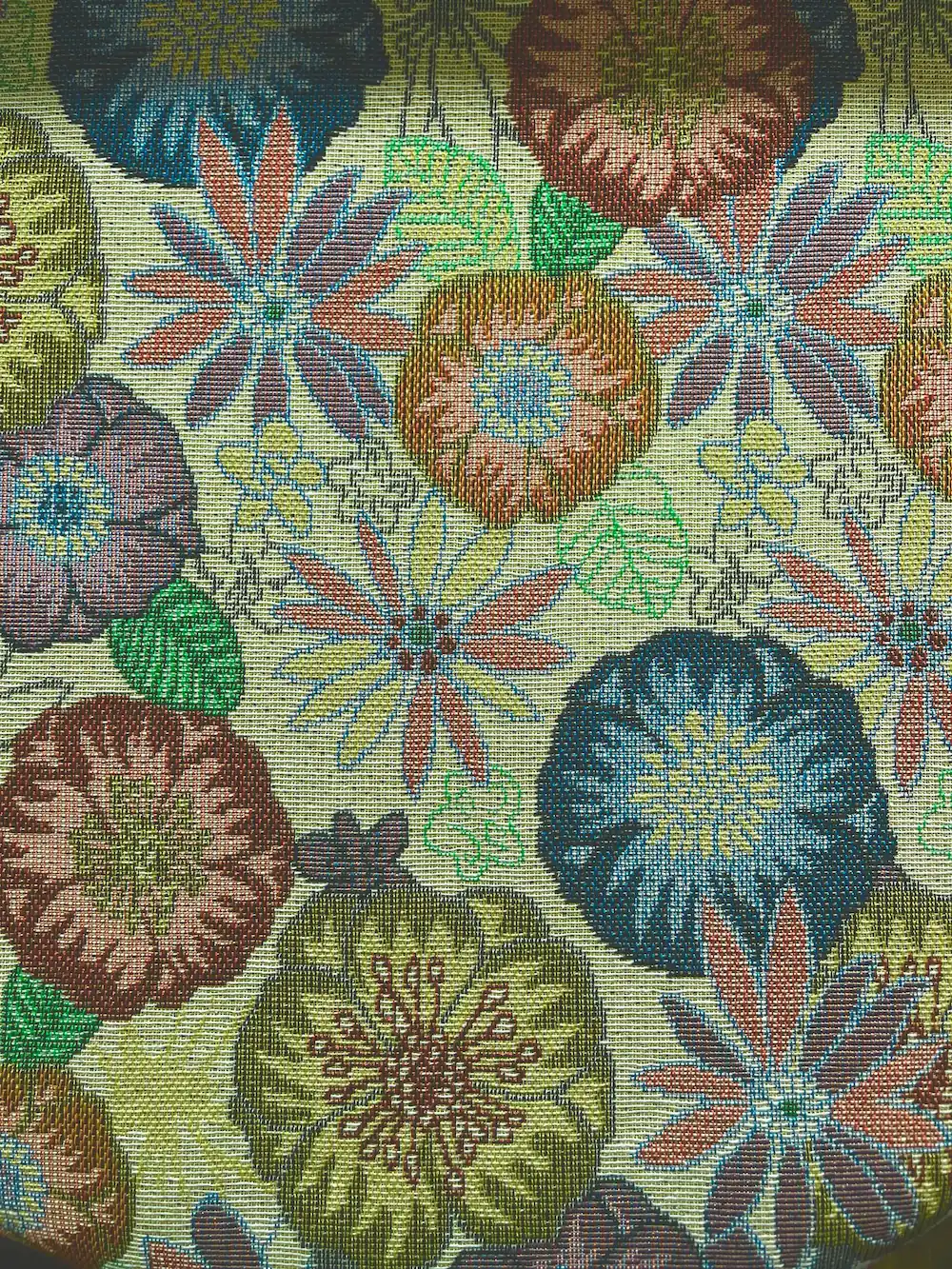 Jacquard Taschen Deko Stoff "Blütenpracht" mit Blumen