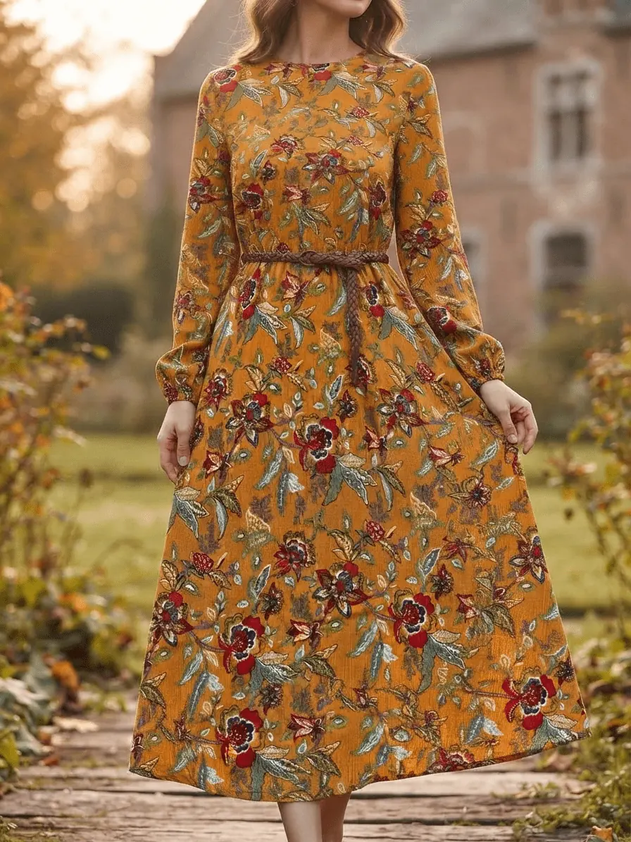 Wunderschöner Viskose-Crêpe mit floralem Print – ideal geeignet zum Nähen von fließenden Kleidern, Blusen und Röcken