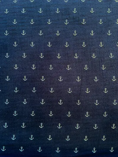 Musselin „Deep Ocean Anker“ – Maritimer Double Gauze dunkelblau Musselin „Deep Ocean Anker“ – Maritimer Double Gauze dunkelblau
