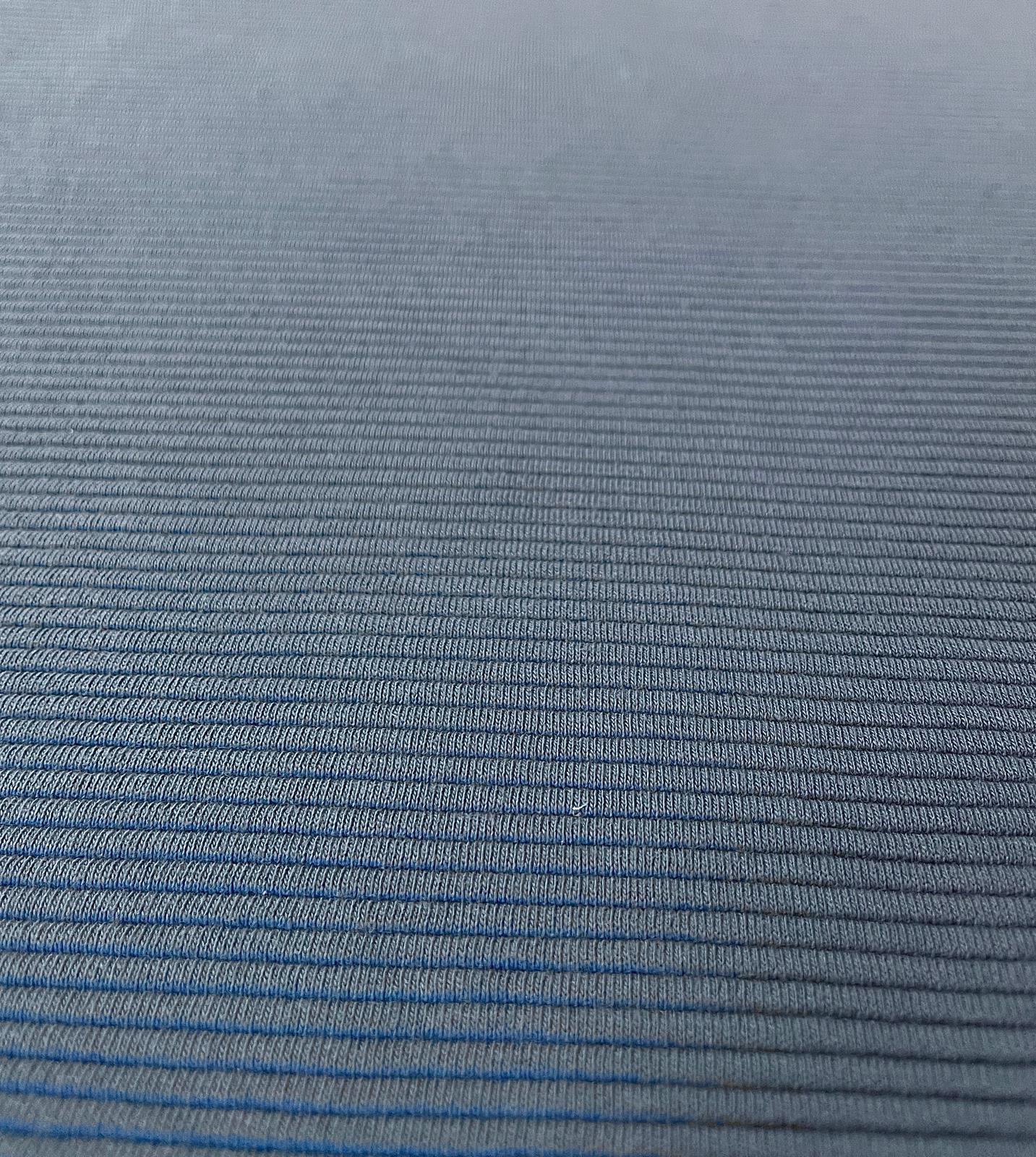 Jersey Ottoman "Taubenblau" mittelblau uni