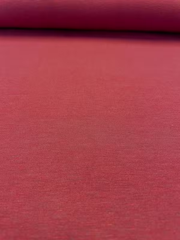 Baumwolljersey  uni – Weinrot 